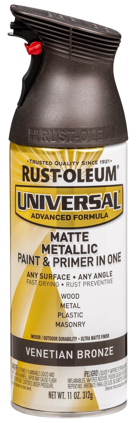 Venetian Bronze, Rust-Oleum Universal All Surface Interior/Exterior Matte Metallic Spray Paint ...
