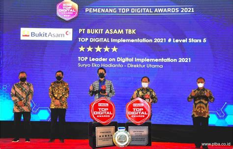 Bukit Asam Meraih Penghargaan TOP Digital Awards 2021 | PT Bukit Asam Tbk
