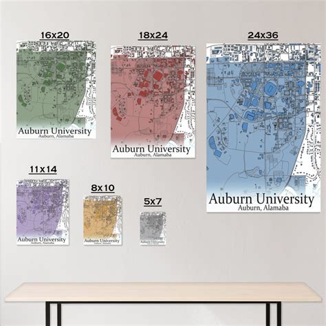 Colored Campus Map of Auburn University and All Its Roads - Etsy