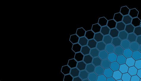 1336x768 Resolution Black Blue Hexagon Pattern HD Laptop Wallpaper - Wallpapers Den