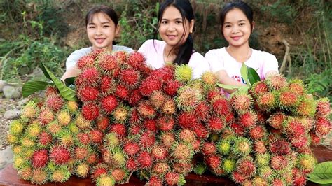 Rambutan Fruit Dessert Recipe - Cooking Rambutan Fruits - My Food My Lifestyle - YouTube