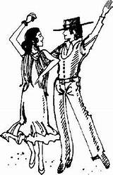 Flamenco Dancer Coloring Pages Sketch Page  Tango sketch template