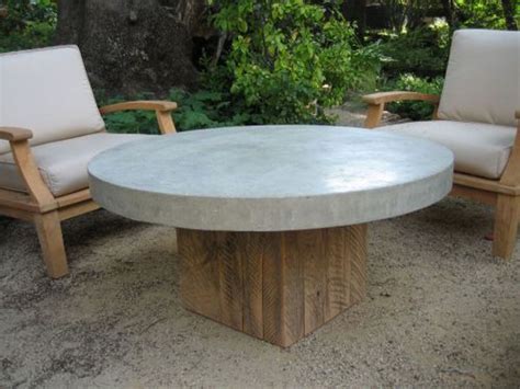 Round Concrete Coffee Table | Round patio table, Concrete coffee table, Outdoor coffee tables