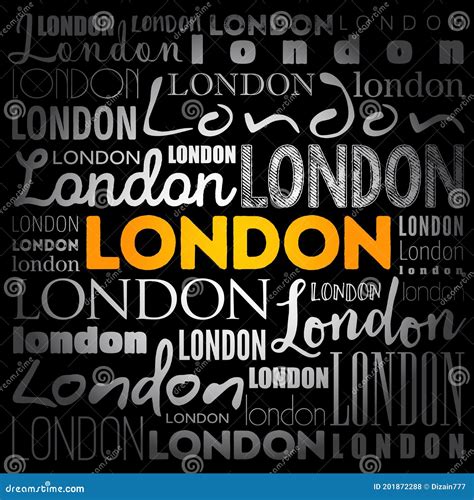 London Wallpaper Word Cloud, Travel Concept Stock Illustration ...