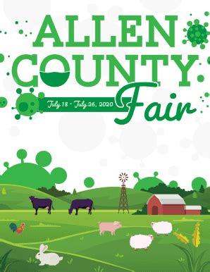 Fillable Online Allen County Fairgrounds / Allen County Fair - Facebook ...