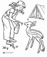 Girl Camping Coloring Pages sketch template