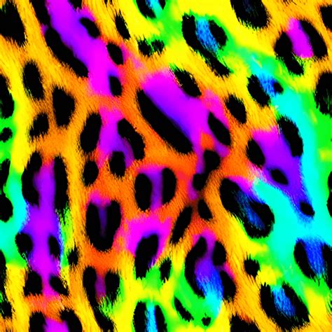 Neon Rainbow Cheetah Print