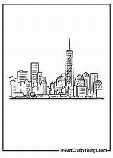 City Skyline Coloring Pages sketch template