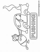 Pushing Coloring Pages Coloring Pages sketch template