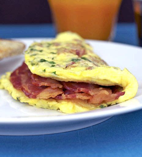 Simple bacon cheese omelette recipe