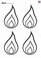 Fire Flame Coloring Pages Printable sketch template