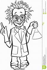 Mad Science Coloring Pages  Scientist Page science sketch template