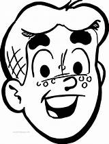 Archie Face Coloring Page  Wecoloringpagecom sketch template
