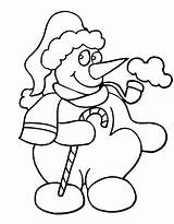 Online coloring Pages Coloring Page Snowman For Kids  sketch template
