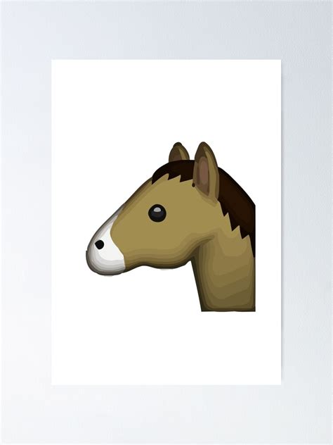 "Horse Face Emoji" Poster by Riemann | Redbubble