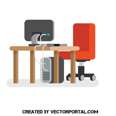 Workplace Royalty Free Stock Vector Clip Art