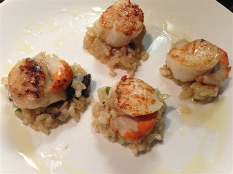 Seared Scallops, Black Pudding Risotto - Food Goblin