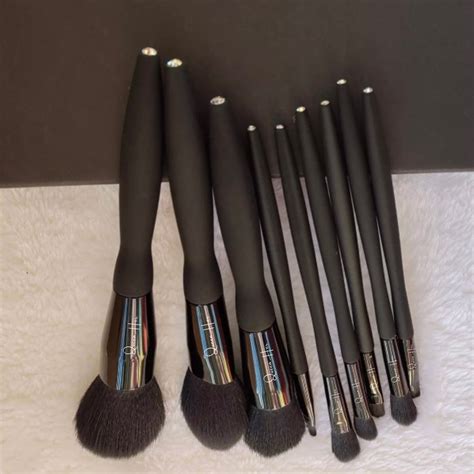 Black Diamond Makeup Brush Set vegan makeup brush Set 9 PCs | Etsy