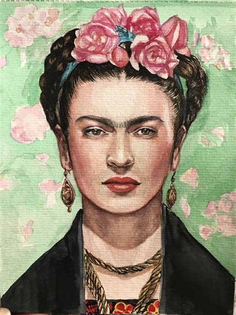 Watercolor Frida | Frida art, Frida kahlo, Retrato acuarela