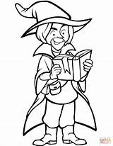 Wizard With Book coloring Page  Free Printable Coloring Pages sketch template