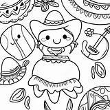 Colorful Mexican Fiesta Coloring Page 10067 8210 sketch template