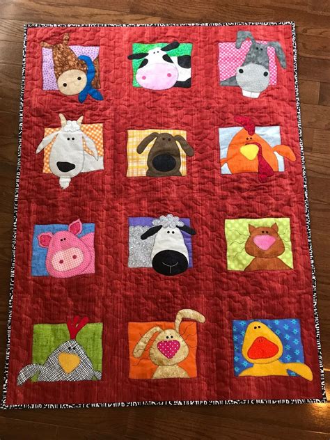Free Farm Animal Quilt Block Patterns Combine All The Animals To Create A Delightful Scene ...