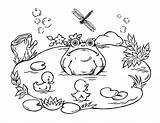 Cute Frog Coloring sketch template