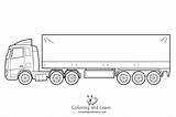 Semi Truck Coloring Pages sketch template