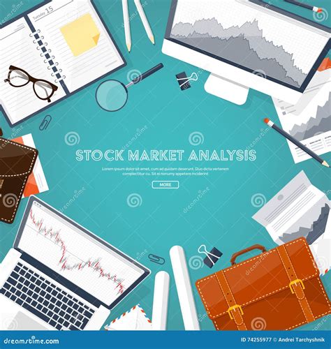 Vector Illustration. Flat Background. Market Trade. Trading Platform ...