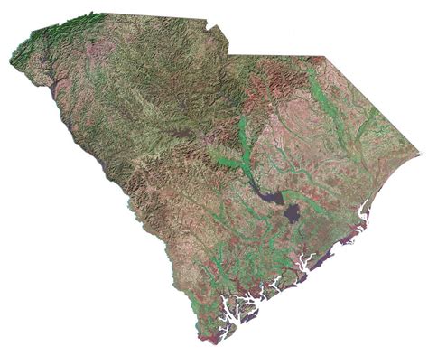 South Carolina Lakes and Rivers Map - GIS Geography