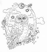 OWL Coloring Pages For Adults Free Detailed Owl sketch template