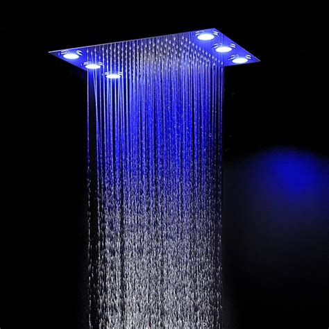 Recessed Ceiling Rectangular Electricity Rainfall LED Light Remote Control Multiple Color Change ...