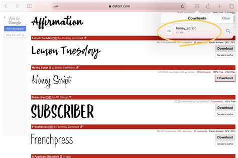 How to download the font for free from DaFont and install it on an iPad - Flexcil