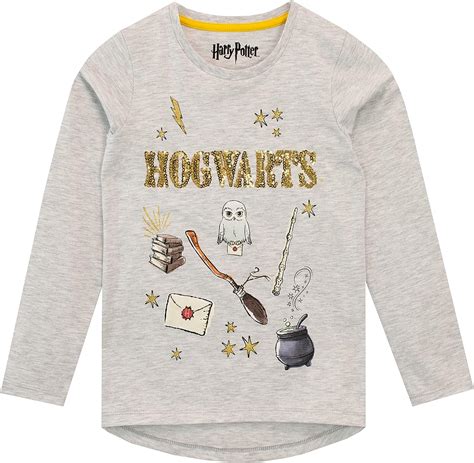 Amazon.com: Harry Potter Girls Hogwarts Long Sleeve Top: Clothing ...