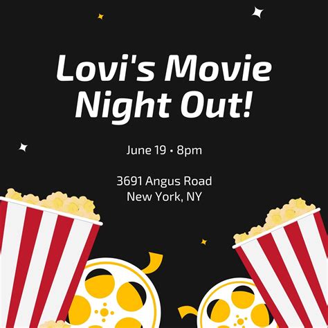 Movie Night Invitation Template