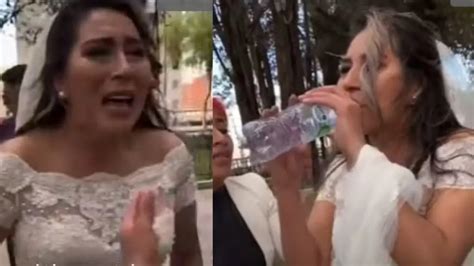 Bride catches groom cheating on their wedding day; suffers panic attack, cries inconsolably – Watch