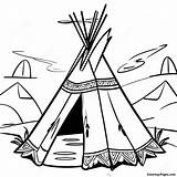 Traditional Native American Teepee Coloring Page  Pagescom sketch template