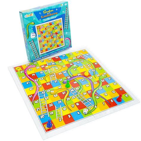 Buy abeec Snakes and Ladders Board Game – Kids Board Games Includes ...