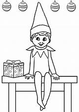 Very Cute Elf On The Shelf coloring Page  Download Print Or Color sketch template