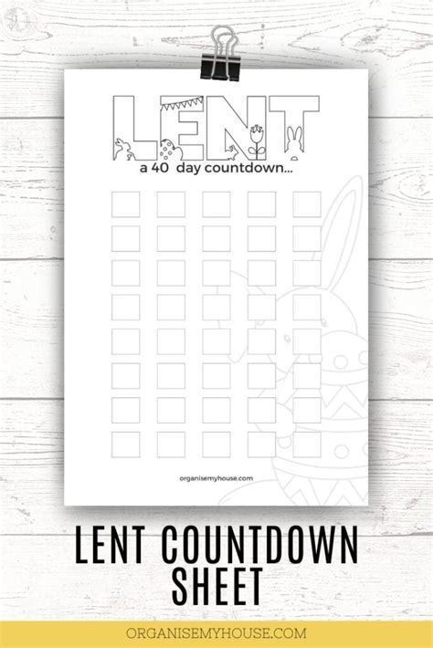 Fun Free Printable Lent Calendar Worksheet (A4 And Letter)