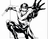 Batman Robin Nightwing Red Hood Drawing Sketch Coloring Page sketch template