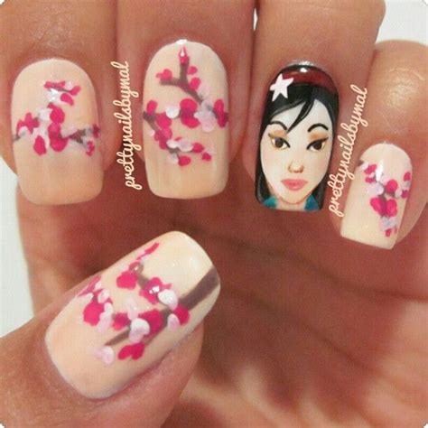 talent!! Mulan | Disney nails, Nail art disney, Disney acrylic nails