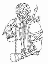 Scorpion Mortal Kombat Coloring Pages  Free Printable sketch template