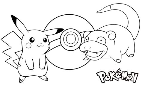 Slowpoke Pokemon Coloring Page Coloring Pages