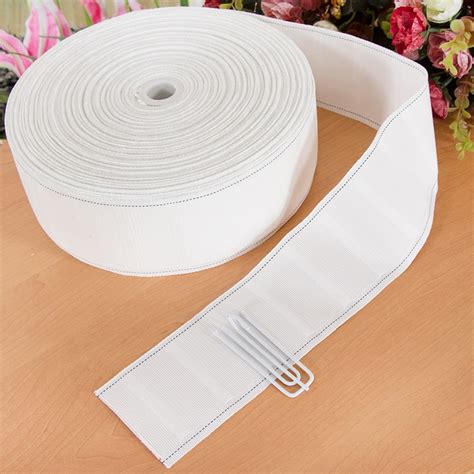 10 meter curtain tape hook curtains accessories White cotton cloth ...