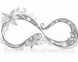 Infinity Symbol Coloring Page sketch template