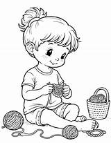 Crochet coloring Page 2 sketch template