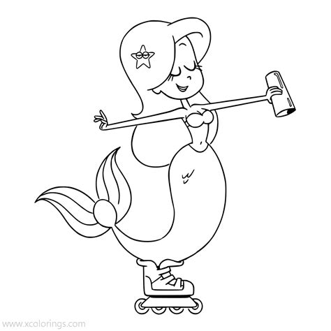 Zig And Sharko Coloring Pages Marina Roller Skating - XColorings.com