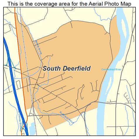 Aerial Photography Map of South Deerfield, MA Massachusetts