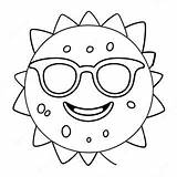 Cheerful Sun With Sunglasses Coloring Page  Pagescom sketch template